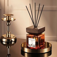 Diffuseur de parfum en verre sans alcool, écologique, grande capacité, design carré, pour la décoration intérieure du salon