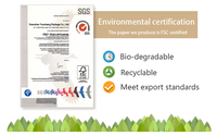 Sacs en papier écologiques biodégradables durables de haute qualité à fond carré avec logo personnalisé, vente en gros, ruban numérique pour supermarché