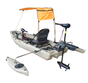 Kayak gonflable pliable pour 2 personnes, pêche, surf, pédale à pied, double propulsion, aileron modulaire détachable, hélice à pédale - Product Image 4
