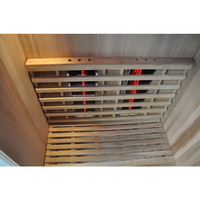 Sauna infrarouge moderne à spectre complet pour 2 personnes en bois massif de cèdre rouge en pruche avec vapeur sèche Accessoire pour panneau de commande de spa à domicile