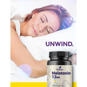 Großhandel 12mg Melatonin Schlafmittel 100% Drogenfrei Beerengeschmack 180 Tabletten Nahrungsergänzungsmittel in Sporternährung Schlaftabletten - Product Image 3