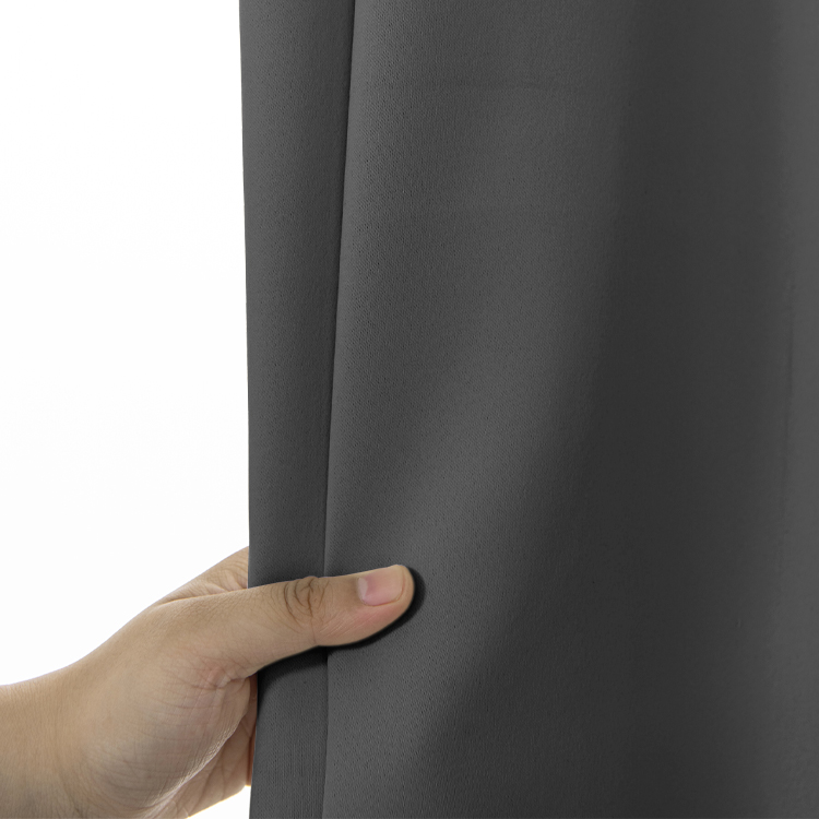Factory price gray 100% polyester blackout elegant window curtains for the bedroom
