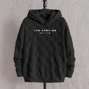 เสื้อสเวตเชิ้ตมีฮู้ดผู้หญิงลอสแอนเจลิสผ้าฟลีซหนาแบบสวมใส่สบายทรงหลวมพร้อมป้ายไซส์ M L XL - Product Image 3