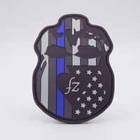 Patch en PVC souple 2D 3D de haute qualité, de luxe, de créateur, avec logo personnalisé, thermocollant, à fixation auto-agrippante, motif pieuvre, pour vêtements et casquettes tactiques