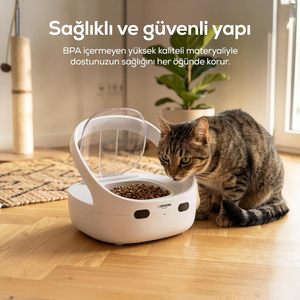 Distributeur automatique de nourriture pour plusieurs animaux Elecpet, avec puce électronique sélective, pour chats et chiens, avec fonction de portionnement précis. - Product Image 2