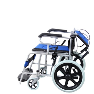 Portable Aluminum Transport <b>Wheelchair</b> With Handbrake Compact <b>Wheelchair</b> Ultralight <b>Travel</b> <b>Wheelchair</b> Simple <b>For</b> Adults & Kids - Product Image 3