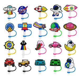 Harry personalizado silicona paja Topper cubierta lindo PVC conjunto accesorio para vasos al por mayor muestra gratis - Product Image 1