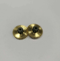 Skylon M0.4 Spur Gear Hobbing Processed Brass Gear with 24 Teeth for Precise Testing Instruments DIN8 Quality 0.01mm Tolerance