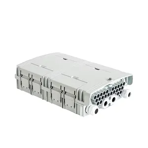 กล่องแยกไฟเบอร์หลัก FTTH24 PC + ABS IP65 สายเคเบิลไฟเบอร์ออปติกป้องกันไปยังกล่องบ้านกล่องเทอร์มินัลไฟเบอร์