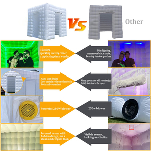 맞춤형 풍선 파티 텐트, 조명이 있는 풍선 나이트클럽, 풍선 포토 부스 큐브 디자인 - Product Image 5