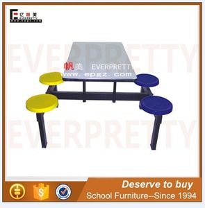 Mobili scuola mensa mobili in fibra di vetro fisso tavolo da <span class=keywords><strong>pranzo</strong></span> e sedie per il personale degli studenti - Product Image 5