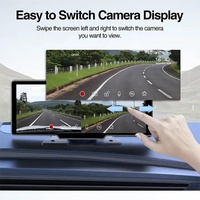 Caméra DVR pour voiture 4G Android 8.1 GPS App Monitor Wifi Mirror Dash Cam Caméras avant et arrière FHD 1080P Auto Drive Recorde