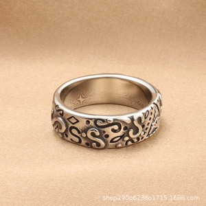 Anillo de Acero Inoxidable Plateado Retro para Hombre, Diseño Geométrico, Estilo Punk, Joyería de Moda, Regalo - Product Image 3