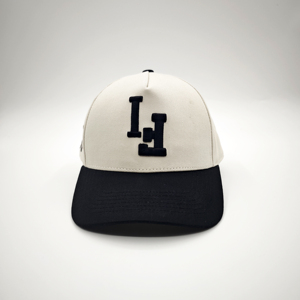 Gorra de Béisbol Oxford Personalizada al por Mayor, Diseño de 5 Paneles en Dos Tonos con Puntos, Logotipo Bordado en 3D Personalizado, Unisex - Product Image 2