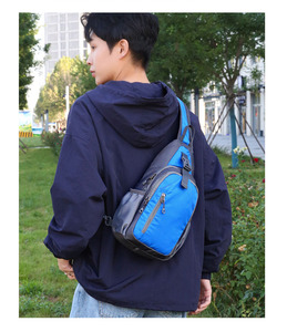 RUIQUWIN - Bolsa de Pecho de Poliéster Impermeable y Transpirable para Hombre, Ligera, Multifuncional, de Gran Capacidad - Product Image 2