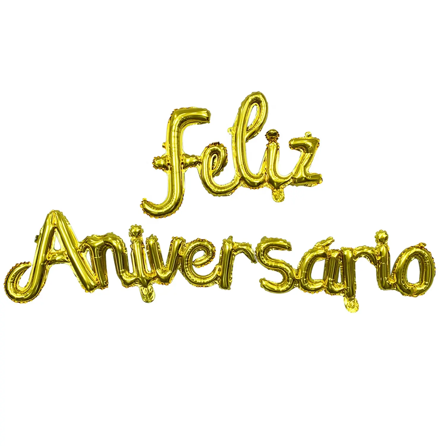 Cartel de Feliz Aniversario de oro, globos de aluminio con letras en español, Aniversario, decoraciones de fiesta de Aniversario de boda, fondos de señal