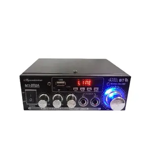 Amplifier rumah mobil MINI, penguat daya tinggi profesional dengan MIC BT USB SD FM AUX