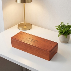 Scatola Regalo in Legno Vintage Personalizzata con Coperchio Estraibile per il Festival di Metà Autunno, con Stampa in Oro e Incisione in Argento, in Legno Massello, Vendita all'Ingrosso - Product Image 2