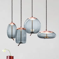 Lustre de restaurant design de style nordique barre de fenêtre postmoderne lustre en verre à tête unique à la mode simple