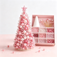 Kit de bricolage de Noël, kit de fabrication d'arbres de Noël perlés, cadeau artisanal pour la famille et les amis