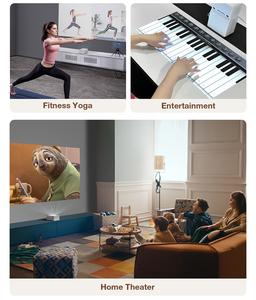 โปรเจคเตอร์ D071 DLP LED ขนาดเล็กพกพาสะดวก พร้อม WiFi ฉายภาพ 3 มิติ ระยะฉายสั้น เหมาะสำหรับการศึกษาและเล่นเกม LOO7AQ ดีไซน์พกพาสะดวก ใส่กระเป๋าได้ - Product Image 4