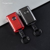 Étui pour clé de voiture en fibre de carbone T-carbon pour Mazda 3 2020/CX-30 2019, accessoires automobiles, résistant aux rayures, anti-usure