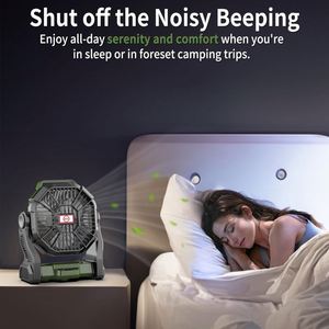 Ventilador de Camping Multiusos 2026, Recargable por USB con Luz LED de 3 Niveles y Gancho, Ventilador Silencioso de 4 Velocidades para Tiendas de Campaña y Exteriores - Product Image 6