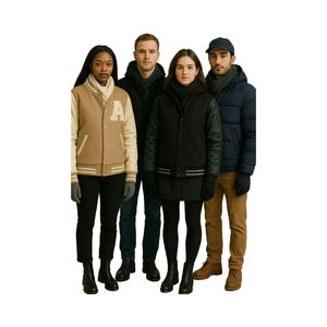 Veste de sport universitaire unisexe en laine et cuir, col montant, qualité supérieure, personnalisable OEM - Product Image 1