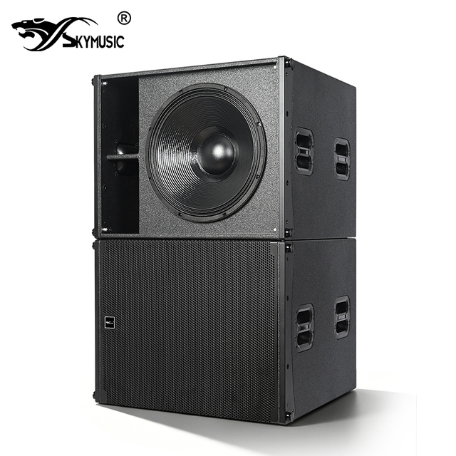 Professional Active 18" Line Array Subwoofer 1200W Neodymium Cardioid Bass Bin Speaker for Live Concert and Touring Sound System