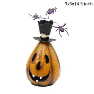 Halloween Lighted Wicked Green Witch Legs Stake Metal <strong>Pumpkin</strong> Holder Stand Halloween Table Decoration Outdoor Patio Decoration