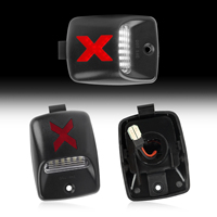 X-Style LED-Kennzeichenbeleuchtung mit Roter Linse für Toyota Tacoma 2005-2015 und Tundra 2000-2013, Rot-Weiße Nummernschildbeleuchtung, 2 Stück