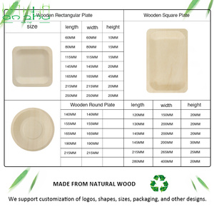 Vaisselle et articles de table jetables en <span class=keywords><strong>bois</strong></span>, assiette écologique - Product Image 4
