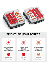 Nouveau kit d'éclairage de remorque sans fil tout-terrain, feux arrière LED avec homologation DOT et IP67 pour remorques utilitaires, VTT et porte-chargeurs