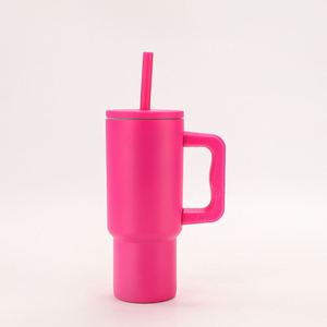 <b>40oz</b> Travel Car H4.0 <b>Handle</b> <b>Tumbler</b> Stainless Vacuum Mug Lid Straw Non-Slip ODM Custom Design - Product Image 5
