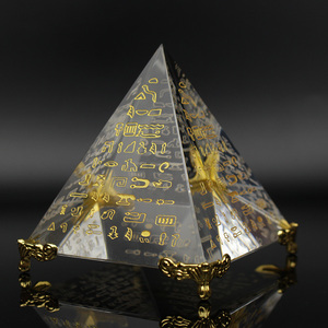 Großhandel Günstige Crystal Crafts <span class=keywords><strong>60mm</strong></span> Glas Energie Pyramide Würfel Brief besch werer für Souvenir Geschenk - Product Image 5