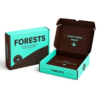 Boîte d'expédition rigide en carton ondulé noir mat personnalisée avec logo de luxe pour vêtements et un emballage haut de gamme