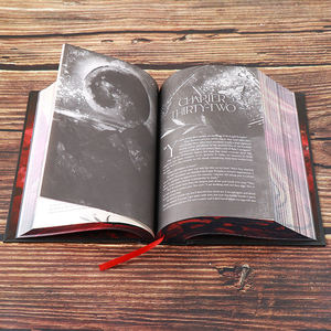 Custom Premium Thick Hardcover <b>Book</b> Printing Spot UV Gold Foil Sprayed Edges Luxury Fantasy Novel Omnibus Factory - Product Image 5