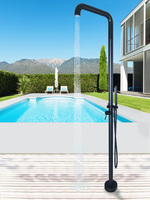 Colonne de douche en céramique brossée design avec double poignée et ensemble de douche latérale en acier inoxydable