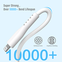 Kabel Pengisian Cepat Liquid Silicon Type C ke Light-ning Bersertifikasi MFi dari Google, Kabel Transfer Data PD untuk iPhone