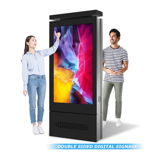 Double Side Slim Totem thiết bị quảng cáo ngoài trời <span class=keywords><strong>LCD</strong></span> tầng thường vụ màn hình kỹ thuật số biển dọc hiển thị kỹ thuật số kiosk - Product Image 2
