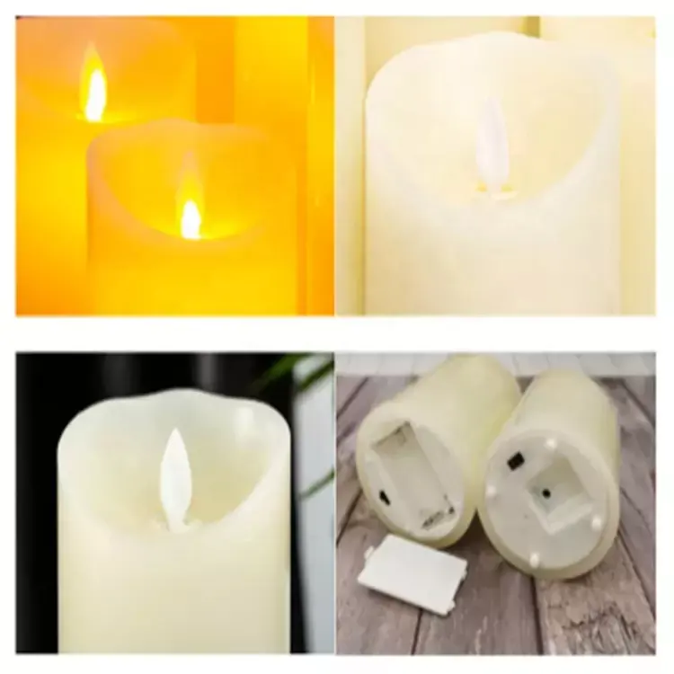 Simulazione di luce notturna candele Decorative a fiamma mobile Led candele a Led senza fiamma e tremolanti