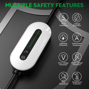 Cargador EV portátil inteligente 16A 3.5KW Tipo 1/Tipo 2 /GBT cargador EV portátil para coche eléctrico con enchufe de cargador 5 ev - Product Image 4