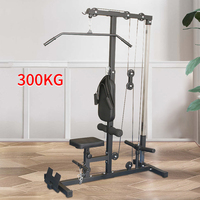 Station de fixation de câble d'entraînement de force à domicile, Machine à poulie de traction LAT avec siège et coussin de dos