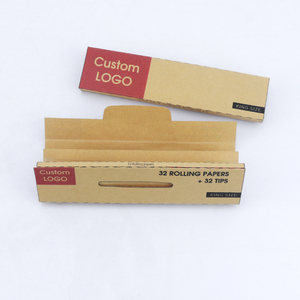 <b>Rolling</b> Paper With Tips Natural Unbleached Wood Pulp Slow Burn Cigarette Smoking Accessory Rectangular Simple Style - Product Image 6