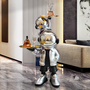 Decorazione creativa moderna per la casa astronauta statua vassoio soggiorno mobili grande pavimento statua ornamenti decorazione per la casa accessori - Product Image 5