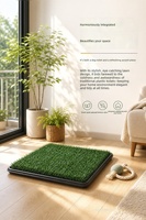 Gazon Artificiel Écologique Inodore pour Animaux, Tapis Haute Densité Anti-Usure, Pelouse Facile à Nettoyer pour Balcon et Zone de Repos des Animaux