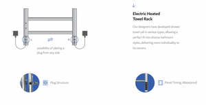 <span class=keywords><strong>Toallero</strong></span> y Calentador Eléctrico de Acero Inoxidable 304 con Acabado Espejo, Diseño Moderno para Hoteles, con Función de Ahorro de Energía - Product Image 6