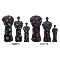 Housse de tête de club de golf à succès, housse de tête de driver en cuir PU, housse de tête de club de golf en tissu, broderie personnalisée