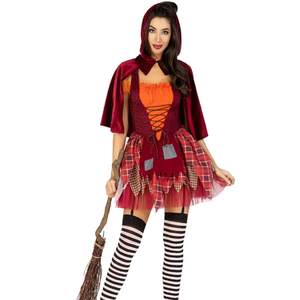 Disfraz <span class=keywords><strong>de</strong></span> Bruja Caperuza Roja <span class=keywords><strong>de</strong></span> Alta Calidad <span class=keywords><strong>para</strong></span> Halloween, Capa <span class=keywords><strong>de</strong></span> Cosplay <span class=keywords><strong>para</strong></span> Halloween - Product Image 4
