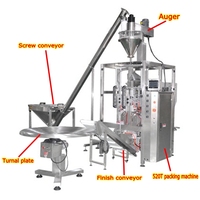 Machine de pesage et de conditionnement verticale automatique pour poudre à lessiver, farine, épices, détergent en sachet, avec fonctions de dosage et de scellage